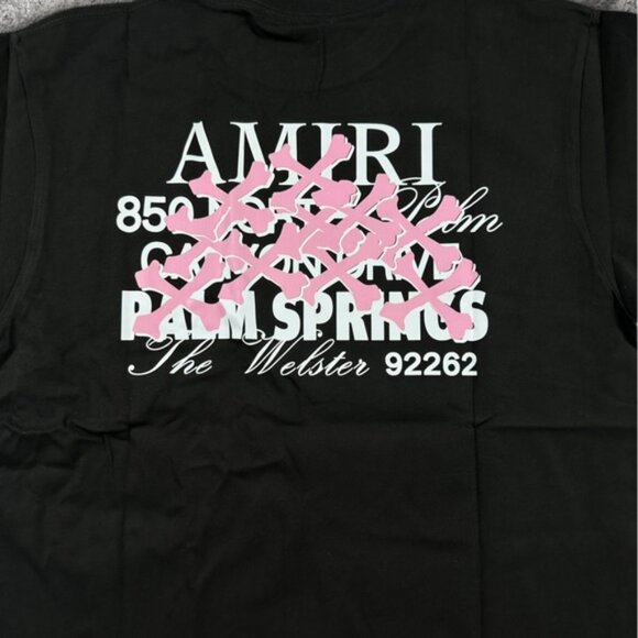 NWT AMIRI x The Webster Stacked Bones Black T-Shirt Men’s Large - Picture 3 of 3